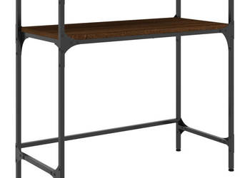 Stolik konsolowy brązowy dąb 75x355x75 cm WM-834054