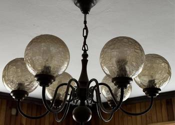 Mosiężny żyrandol retro vintage