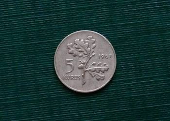 Turcja 5 kuruszy, 1967r