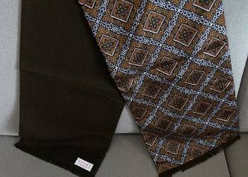 Szalik Męski Wełniany Wełna Jagnięca Dwustronny Biznesowy na Prezent