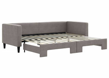 Leżanka rozsuwana kolor taupe tkanina 80x200 cm WM-3196576