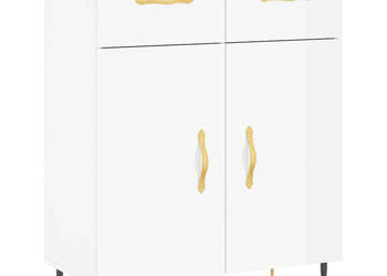 Szafka biała połysk 695x34x90 cm materiał drewnopochodny WM-827958