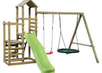 Plac zabaw dla dzieci Ania z bocianim gniazdem i zjeżdżalnią Trzciel