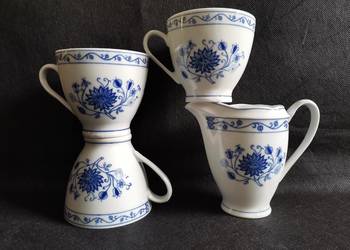 Stare, filiżanki i mlecznik serwis Feston porcelana Ćmielów W. Potacki, PRL