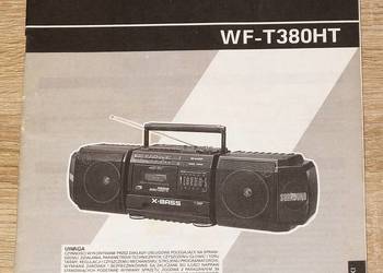 Instrukcja obsługi oraz schemat radiomagnetofonu WF-T380HT SHARP