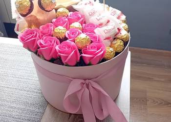 Flower box róże mydlane