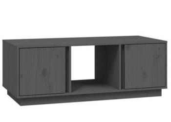 Stolik kawowy szary 110x50x40 cm lite drewno sosnowe WM-814426