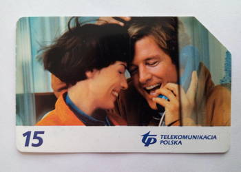 Karta telefoniczna przedstaw kobietę i mężczyznę 15 impulsów