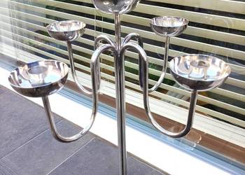 Kandelabr, świecznik "Wilkens", space age, platerowany srebrem Kandelabr, świecznik "Wilkens", space age, platerowany srebrem