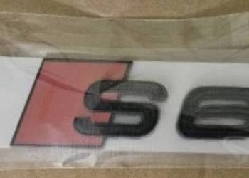 NOWE klejane logo S6 czarny znaczek emblemat przyklejany