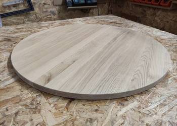 Blat dębowy lity okragły 80 na stolik
