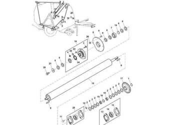 John Deere 960 - Wałek DC216835 (System owijania)