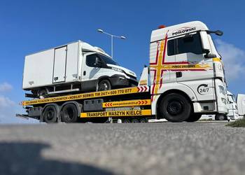 Pomoc Drogowa Kielce 24/7 Transport TIR Holowanie Laweta HDS Gabaryt