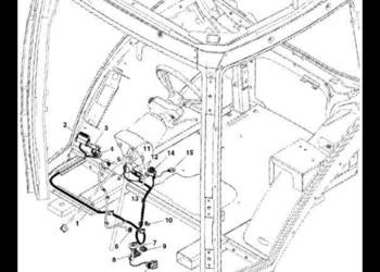 RE265572 John Deere 8345R - Wiązka przewodów kabiny