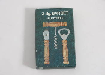 NOWY Zestaw Barmański "Rustikal" Vintage PRL – Stan Kolekcjonerski!
