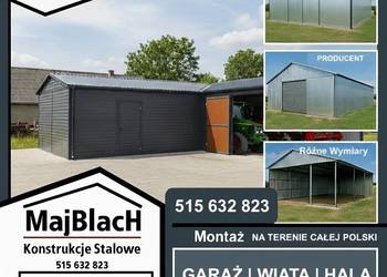 Garaż Blaszany w kształcie L |Blaszak| PRODUCENT |Montaż  -  Maj-Blach