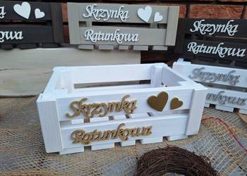 Skrzynka ratunkowa, koszyk ratunkowy, ślub, wesele, 3 kolory