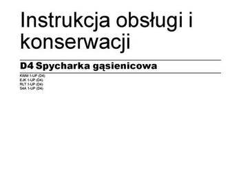 Caterpillar D4 spycharka gąsienicowa DTR Instrukcja obsługi