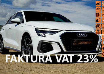 Audi A3 Sportback S LINE skóra KAMERA virtual cockpit el.fotele NAWI autom…
