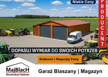 Drewnopodobny Garaż Blaszany + Brama Uchylna  – Hala  - Magazyn - Maj-Blach