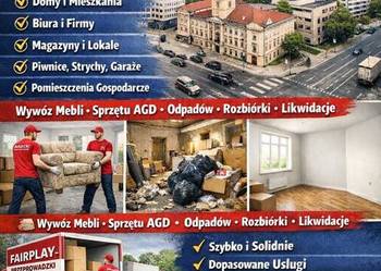 Opróżnianie mieszkań i lokali  Warszawa i okolice  Wynoszenie Wywóz mebli