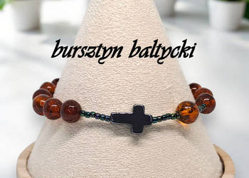Bransoletka różaniec, dziesiątka różańca, BURSZTYN bałtycki #1003 Bransoletka różaniec, dziesiątka różańca, BURSZTYN bałtycki #1003