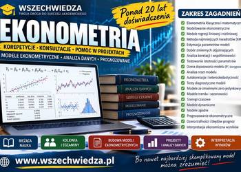 EKONOMETRIA - korepetycje, modele, rozwiązywanie zadań, wszechstronna pomoc