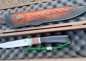 Ręcznie wykonany nóż custom - stal ELMAX 62 HRC - Pudełko prezentowe