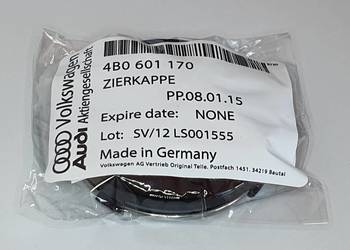 oryginalny dekielek AUDI 60mm ASO dekle 1szt czarny