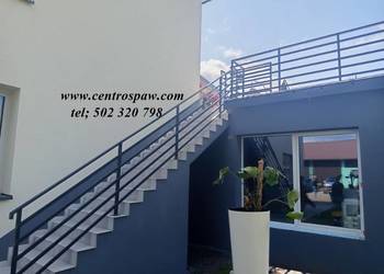 Balustrada, balkon, taras, barierka, kuta, nowoczesna