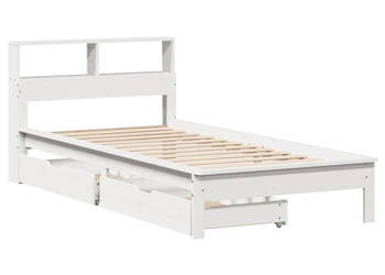 Łóżko z regałem bez materaca białe sosnowe 100x200 cm WM-3309816