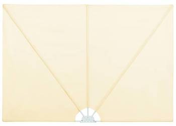 vidaXL Składany parawan tarasowy, kremowy, 400x200 cm(SKU:44570)