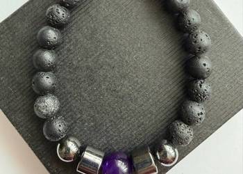 Bransoletka męska z kamieni naturalnych