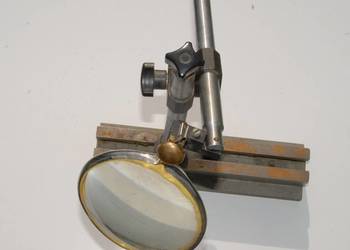 Stary przyrząd zegarmistrzowski elektronika statyw ze szkłem powiększającym