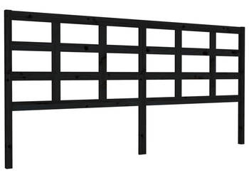 Wezgłowie łóżka czarne 2055x4x100 cm lite drewno sosnowe WM-817914