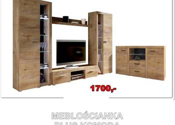 Duża meblościanka plus komoda zestaw mebli do salonu