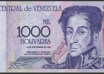 WENEZUELA 1000 bolivares 1998 - Bolivar - stan bankowy UNC