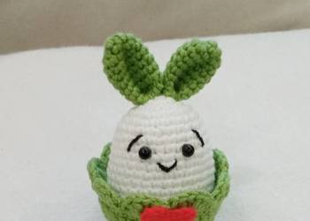 Jajko zajączek wykonane na szydełku