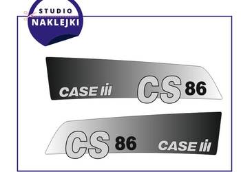 Naklejki traktor ciągnik logo na maskę CASE CS86 nalepki zestaw