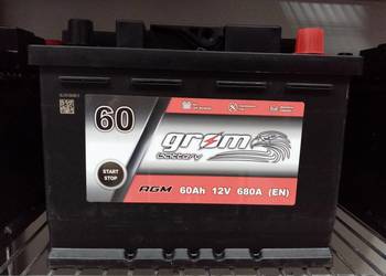Akumulator GROM AGM START&STOP 60Ah 680A Prawy Plus
