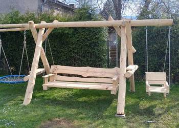 Huśtawka ogrodowa z drewna