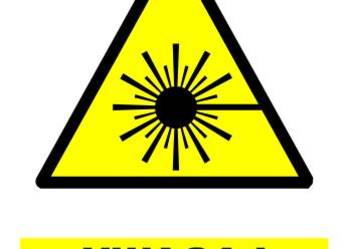 Naklejka Uwaga! Promieniowanie laserowe ZOO-24