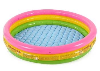Tęczowy basenik dla dzieci Intex 57422NP 147x33 cm pompowane dno