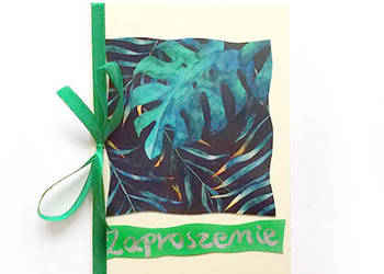 monstera zaproszenia bez tekstu, boho zaproszenie na imprezę