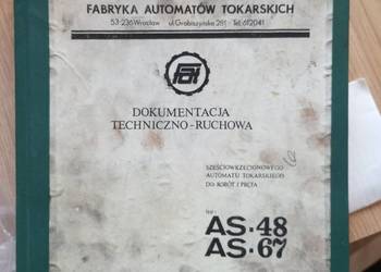 Dokumentacja techniczno-ruchowa AS-48 , AS-67  wysyłka