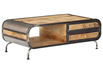 Stolik kawowy 100x50x35 cm lite drewno mango WM-247804