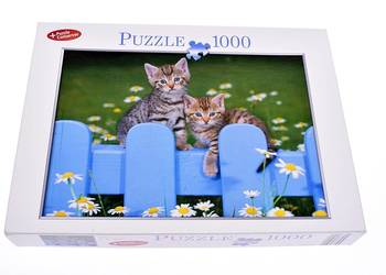 Puzzle conserver kotki na płotku 1000 el. NOWE