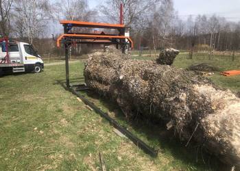 Usługa cięcia drewna wielowymiarowego, trak taśmowy do 180 cm