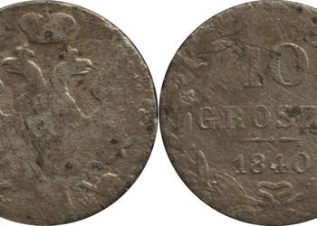10 groszy 1840 - kropka po GROSZY - rzadkie!