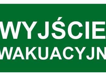 Naklejka BHP napis wyjście ewakuacyjne AA001